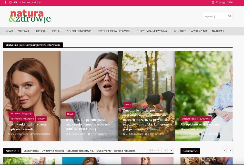 NaturaZdrowie.com — Performance, SEO i strategia treści gotowa na AI